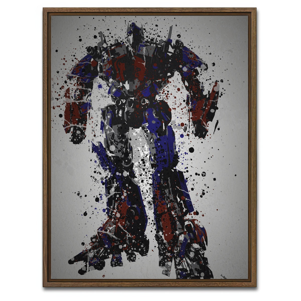AUTO-MOCKUP WHITE | Optimus Prime | 1 Piece | Walnut Framed Canvas | group=3x4