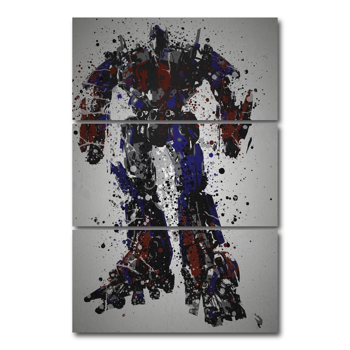 AUTO-MOCKUP WHITE | Optimus Prime | 3 Piece | Gallery Wrap Canvas | group=12x24_stacked