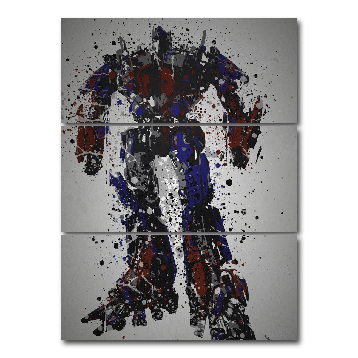 AUTO-MOCKUP WHITE | Optimus Prime | 3 Piece | Gallery Wrap Canvas | group=8x18_stacked