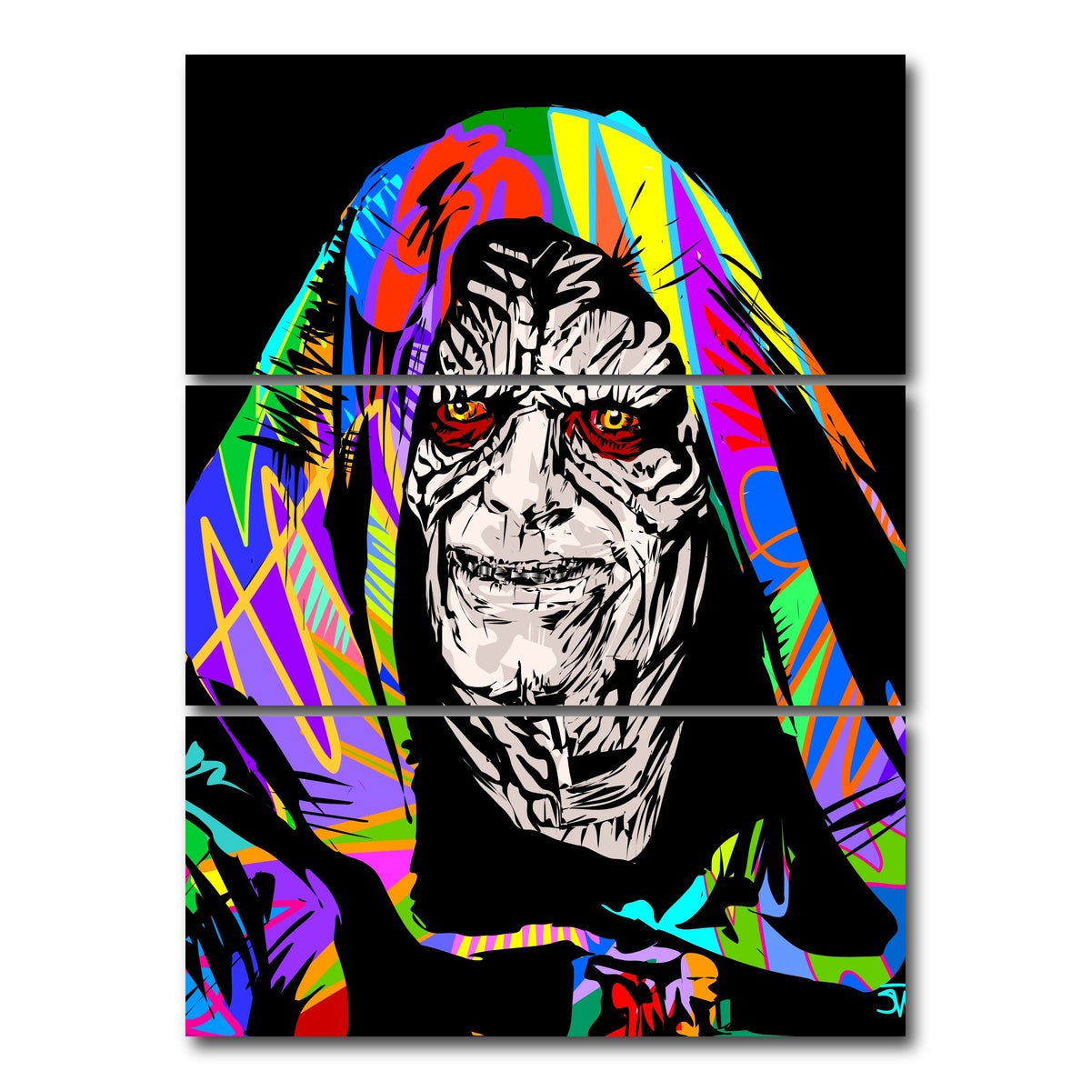 AUTO-MOCKUP WHITE | Palpatine | 3 Piece | Gallery Wrap Canvas | group=8x18_stacked