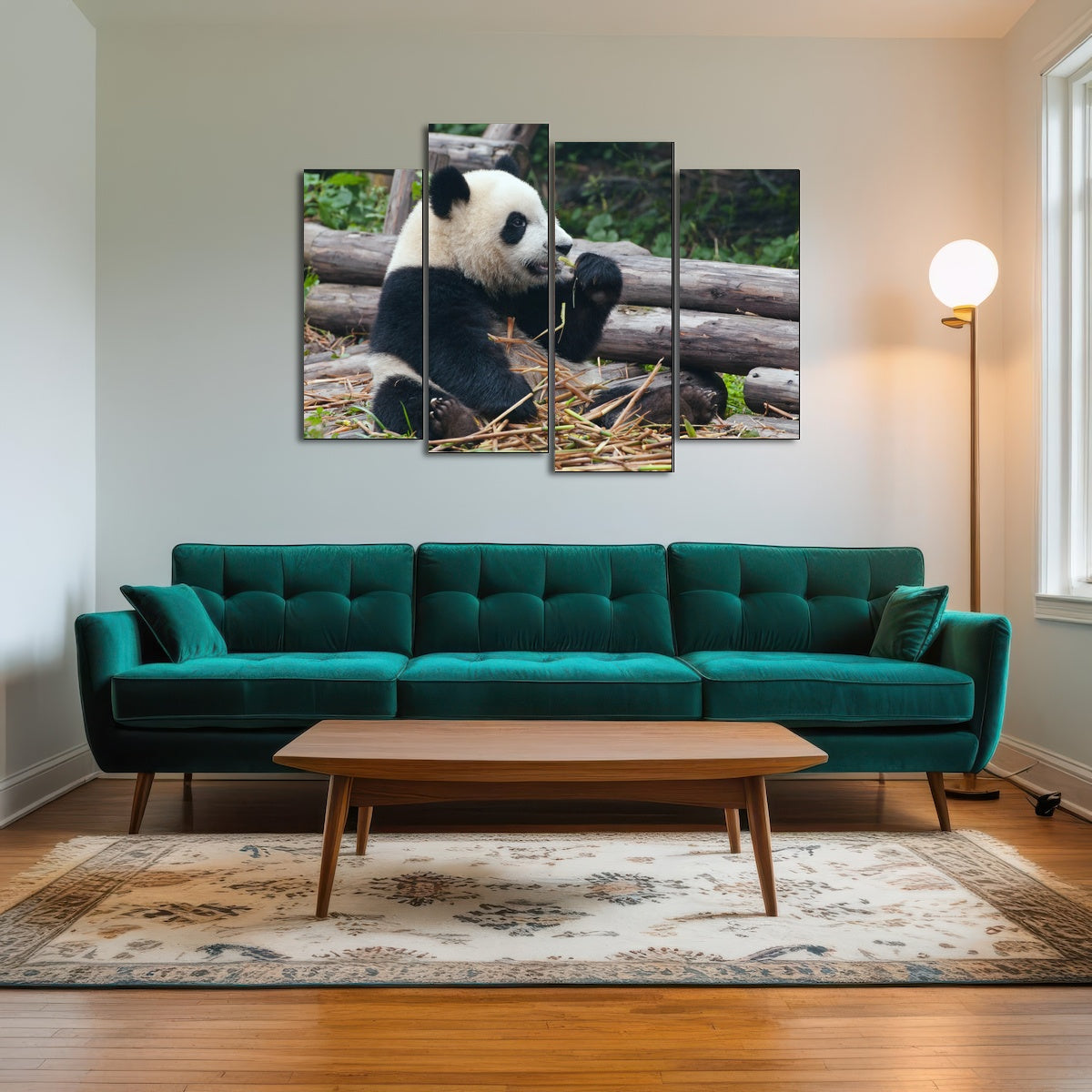 AUTO-MOCKUP ROOM | Panda bear eating bamboo
