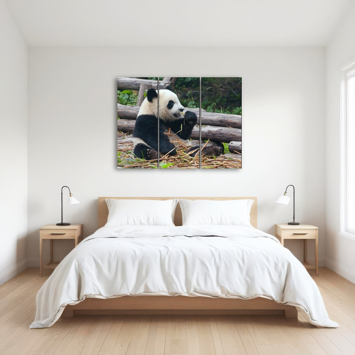 AUTO-MOCKUP ROOM | Panda bear eating bamboo