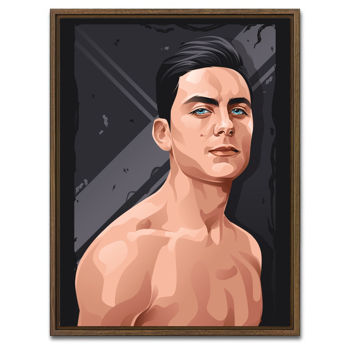 AUTO-MOCKUP WHITE | Paulo Dybala | 1 Piece | Walnut Framed Canvas | group=3x4