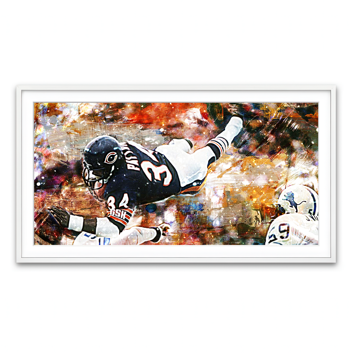 Framed Print 2x1 White