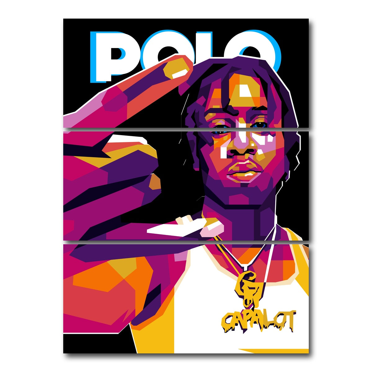 AUTO-MOCKUP WHITE | Polo | 3 Piece | Gallery Wrap Canvas | group=8x18_stacked