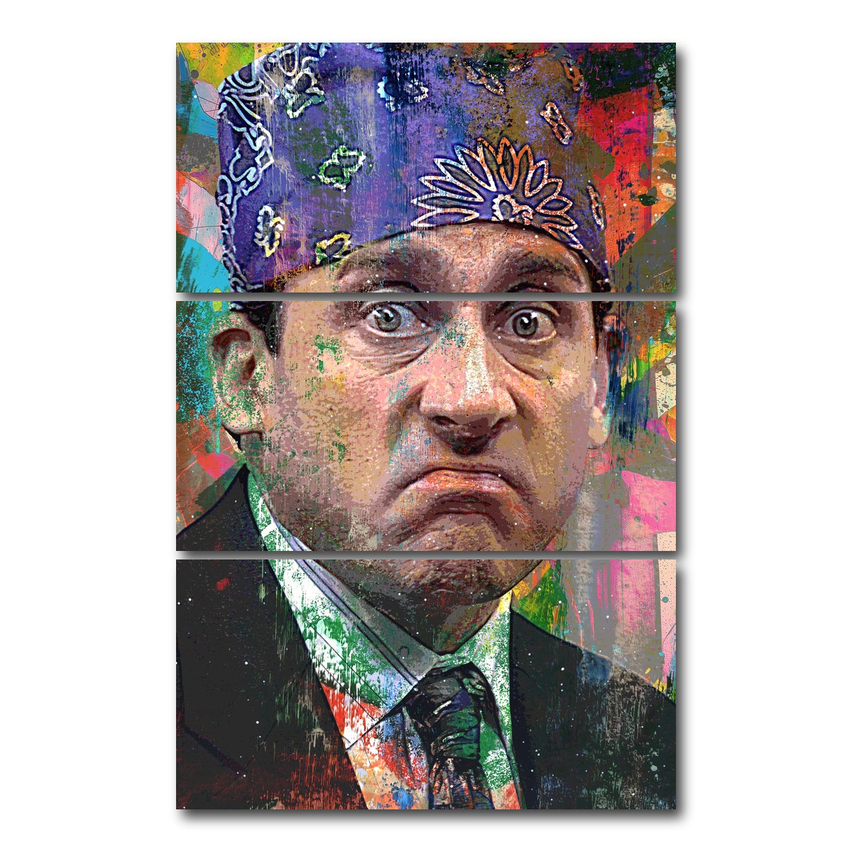 AUTO-MOCKUP WHITE | Prison Mike | 3 Piece | Gallery Wrap Canvas | group=12x24_stacked
