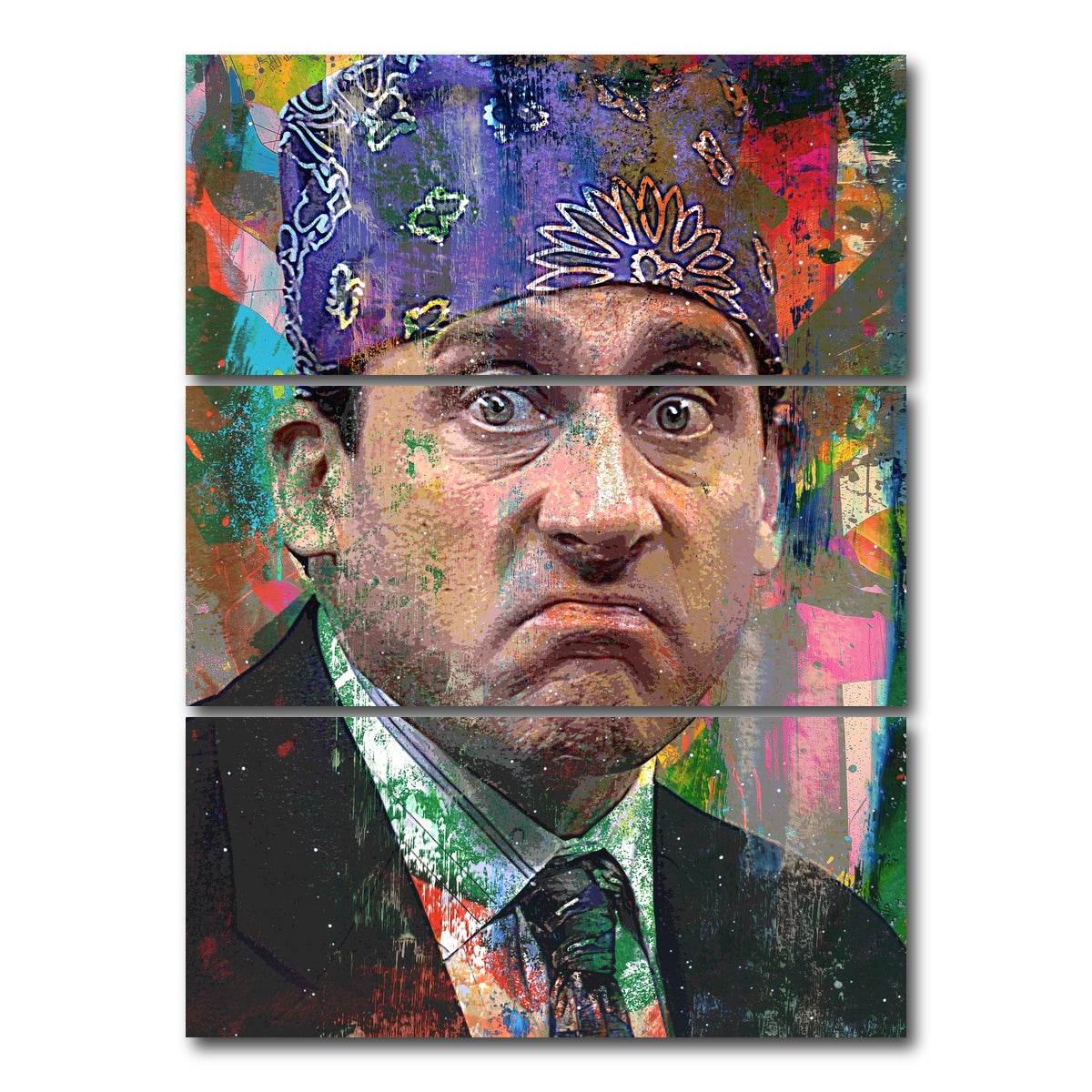 AUTO-MOCKUP WHITE | Prison Mike | 3 Piece | Gallery Wrap Canvas | group=8x18_stacked