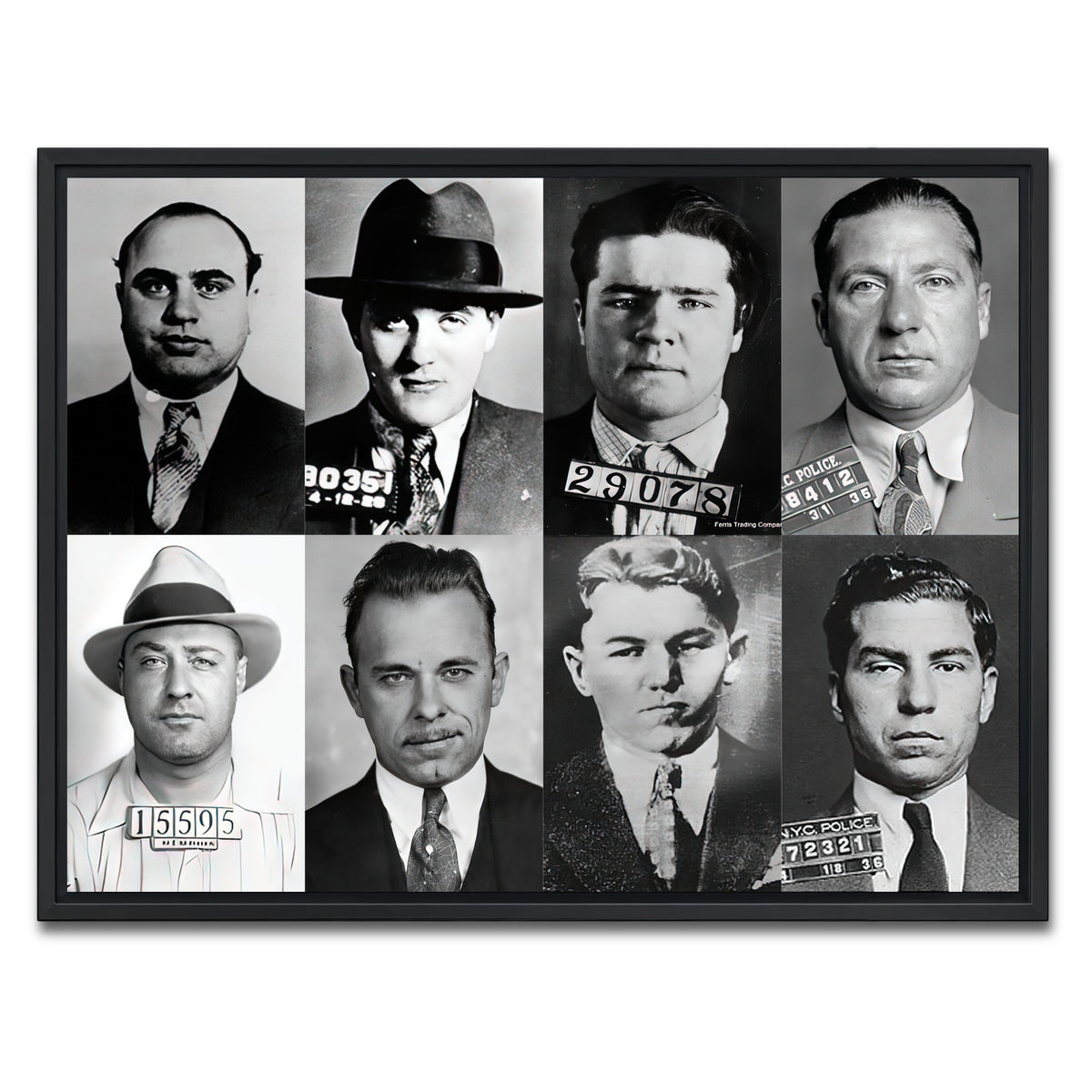 AUTO-MOCKUP WHITE | Public Enemies | 1 Piece | Black Framed Canvas | group=4x3