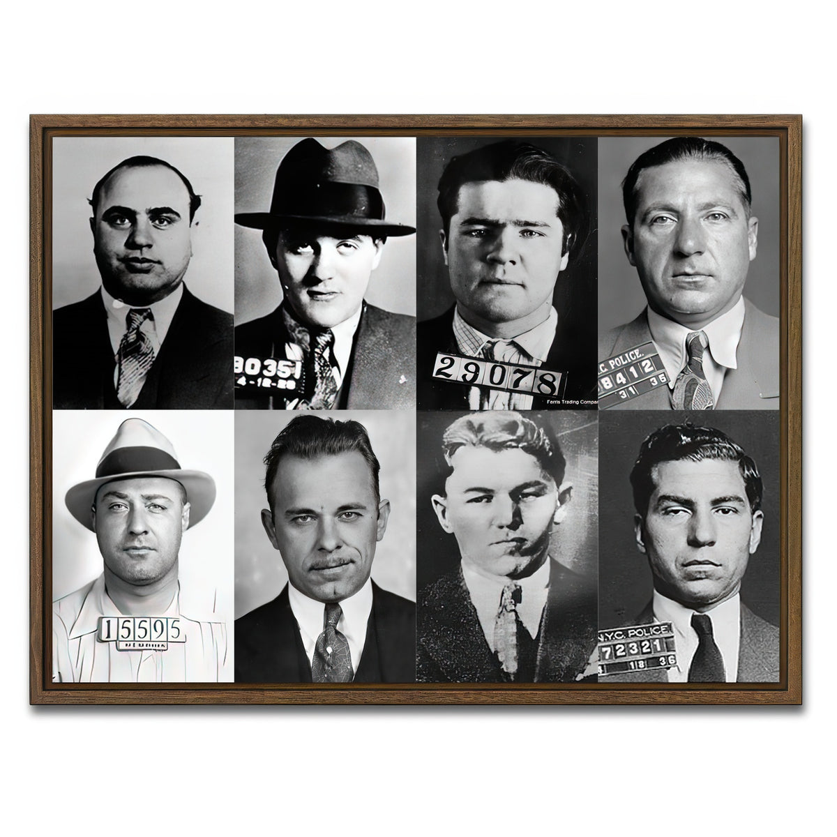 AUTO-MOCKUP WHITE | Public Enemies | 1 Piece | Walnut Framed Canvas | group=4x3