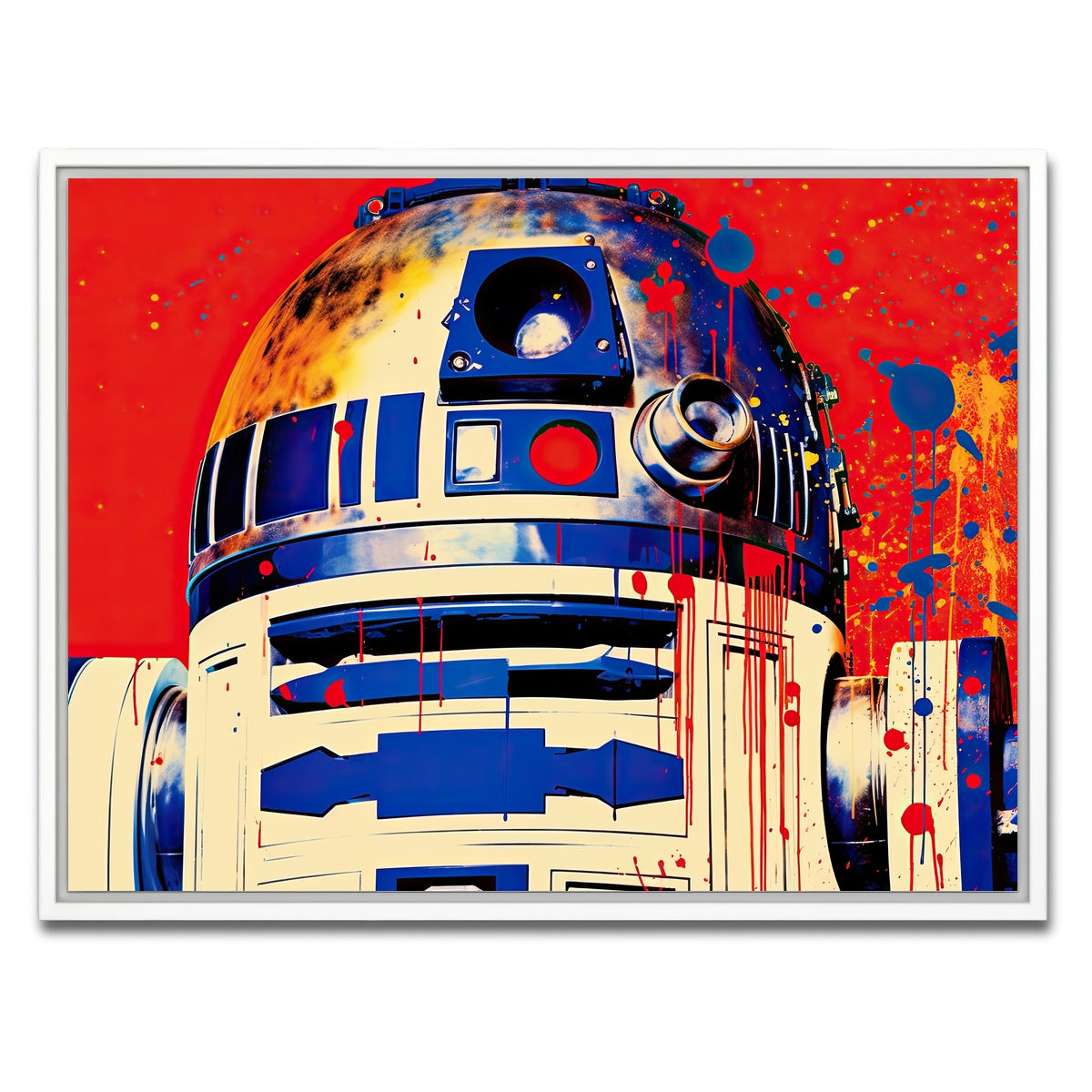 AUTO-MOCKUP WHITE | R2-D2 | 1 Piece | White Framed Canvas | group=4x3