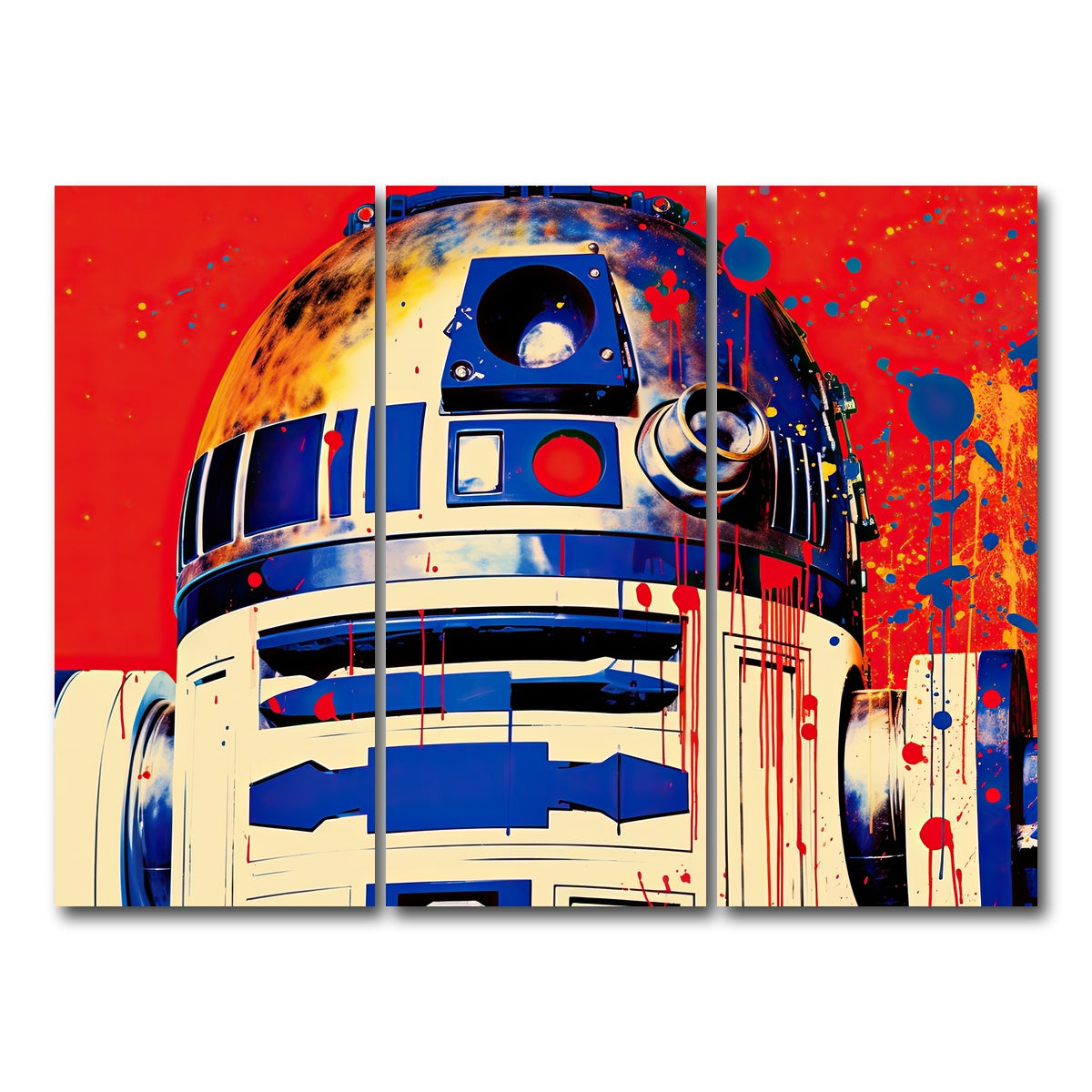 AUTO-MOCKUP WHITE | R2-D2 | 3 Piece | Gallery Wrap Canvas | group=8x18