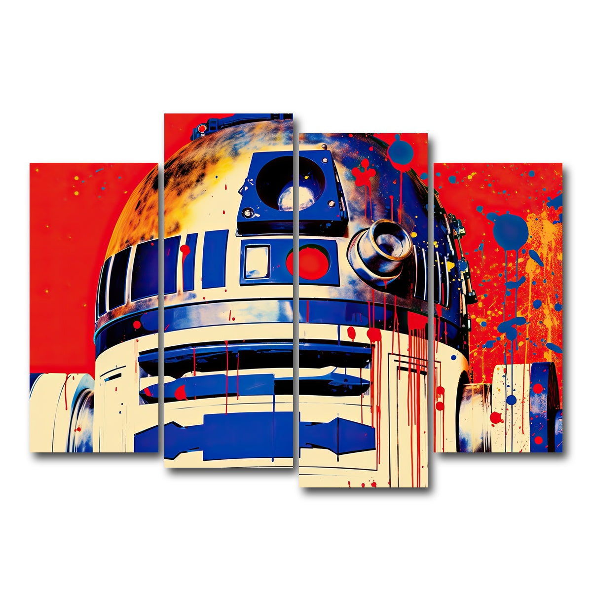 AUTO-MOCKUP WHITE | R2-D2 | 4 Piece | Gallery Wrap Canvas | group=4_normal