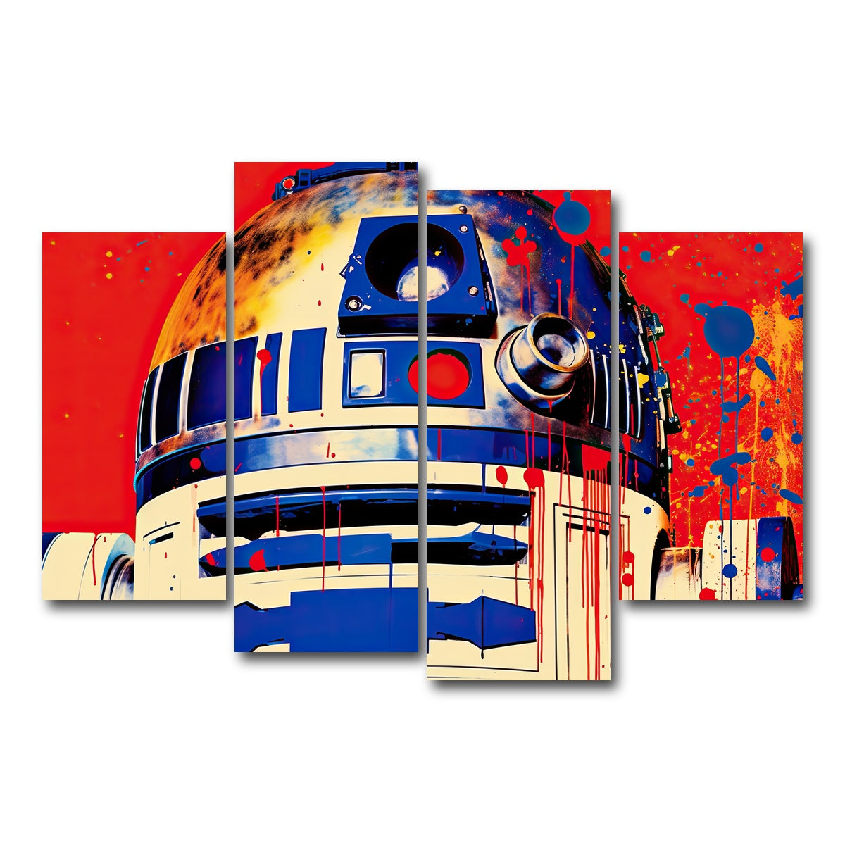 AUTO-MOCKUP WHITE | R2-D2 | 4 Piece | Gallery Wrap Canvas | group=4_short
