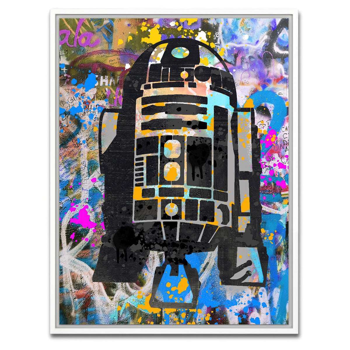 AUTO-MOCKUP WHITE | R2D2 | 1 Piece | White Framed Canvas | group=3x4