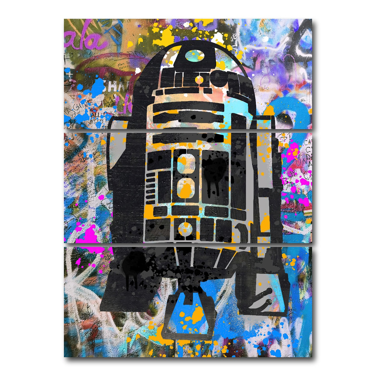AUTO-MOCKUP WHITE | R2D2 | 3 Piece | Gallery Wrap Canvas | group=8x18_stacked