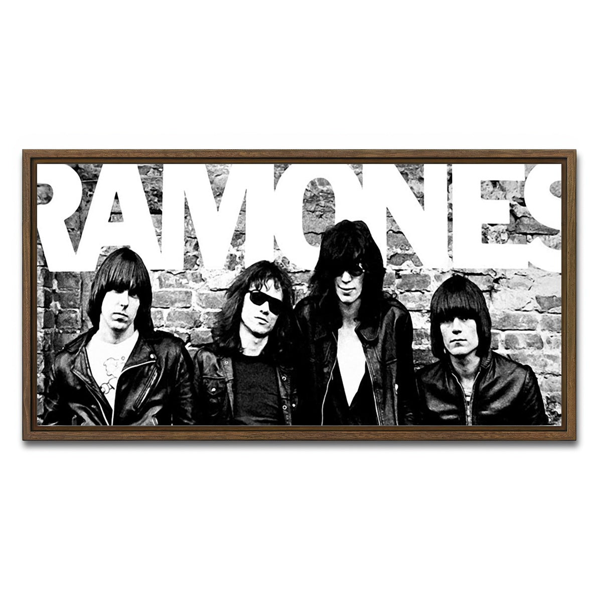 AUTO-MOCKUP WHITE | RAMONES | 1 Piece | Walnut Framed Canvas | group=2x1