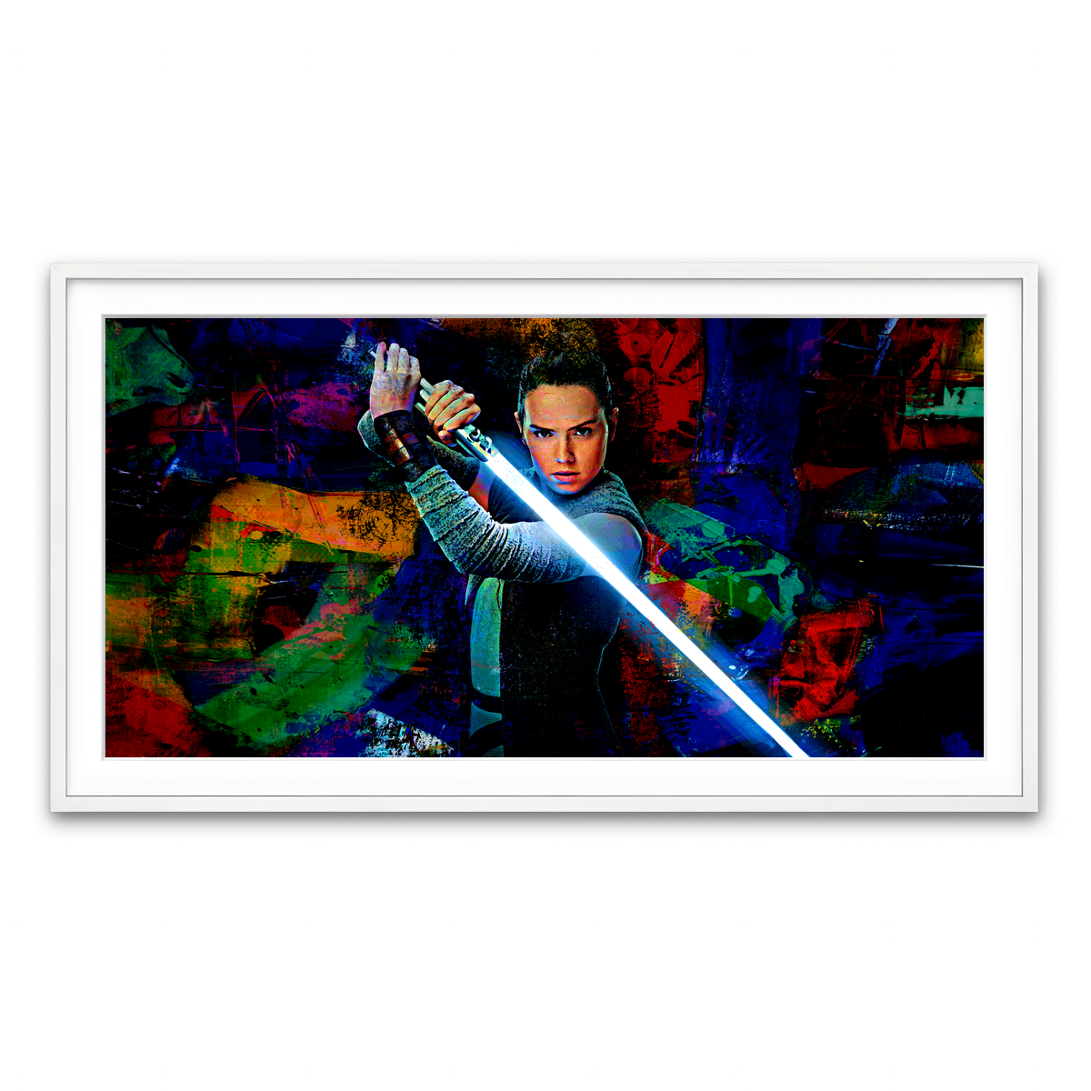 Framed Print 2x1 White