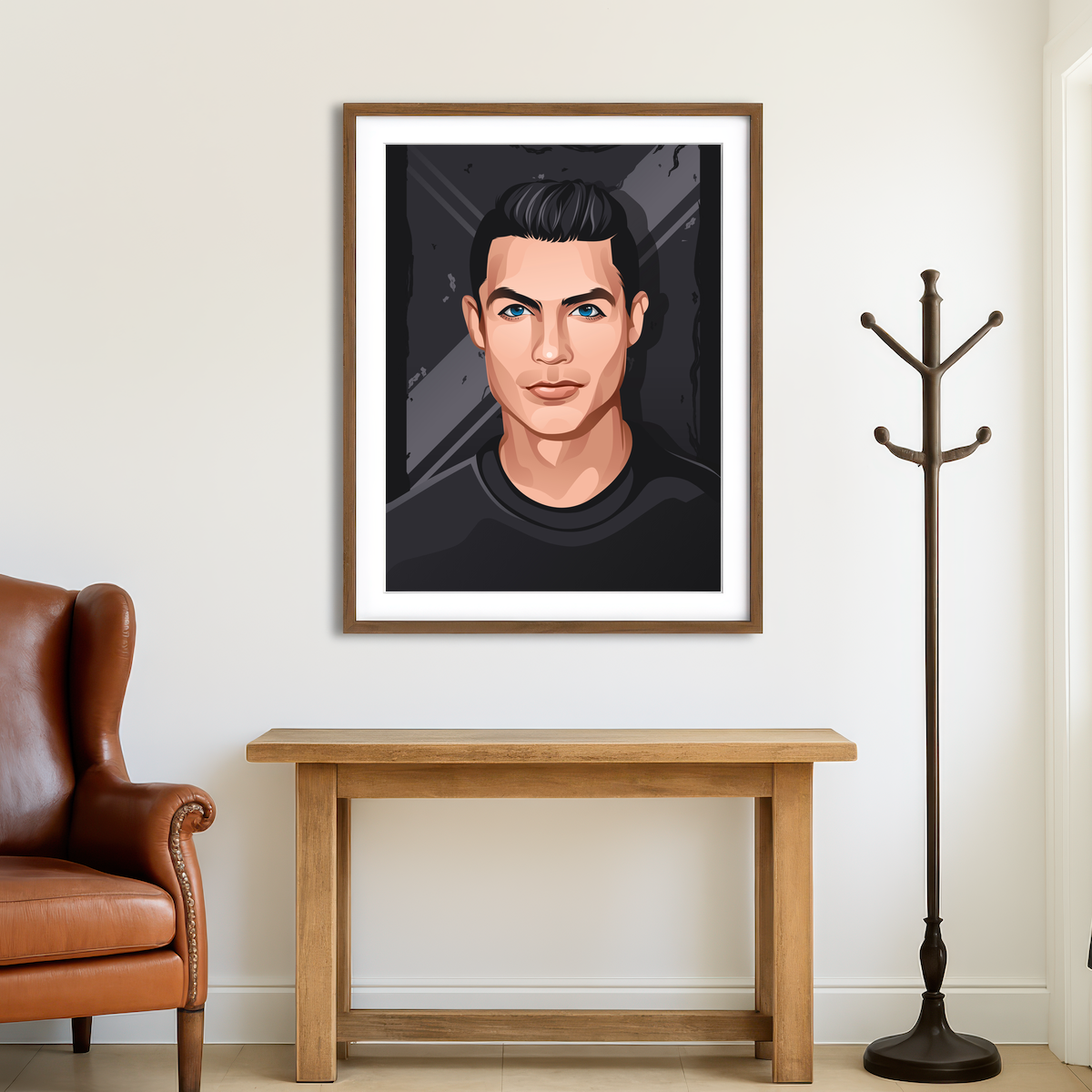 AUTO-MOCKUP ROOM | Ronaldo Portrait Wall Art