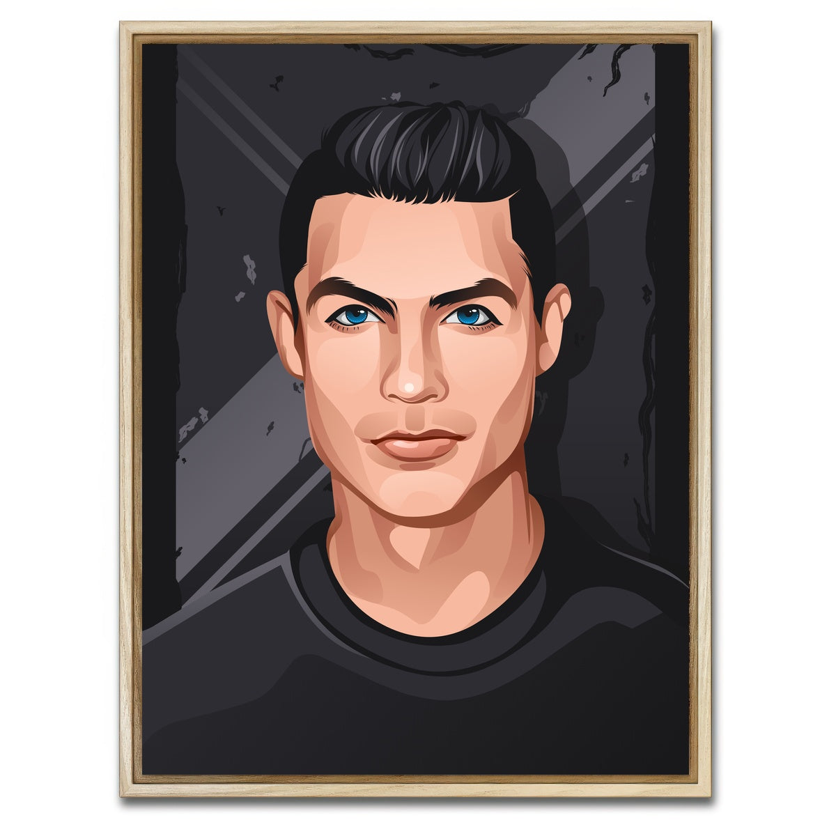 AUTO-MOCKUP WHITE | Ronaldo Portrait | 1 Piece | Natural Framed Canvas | group=3x4