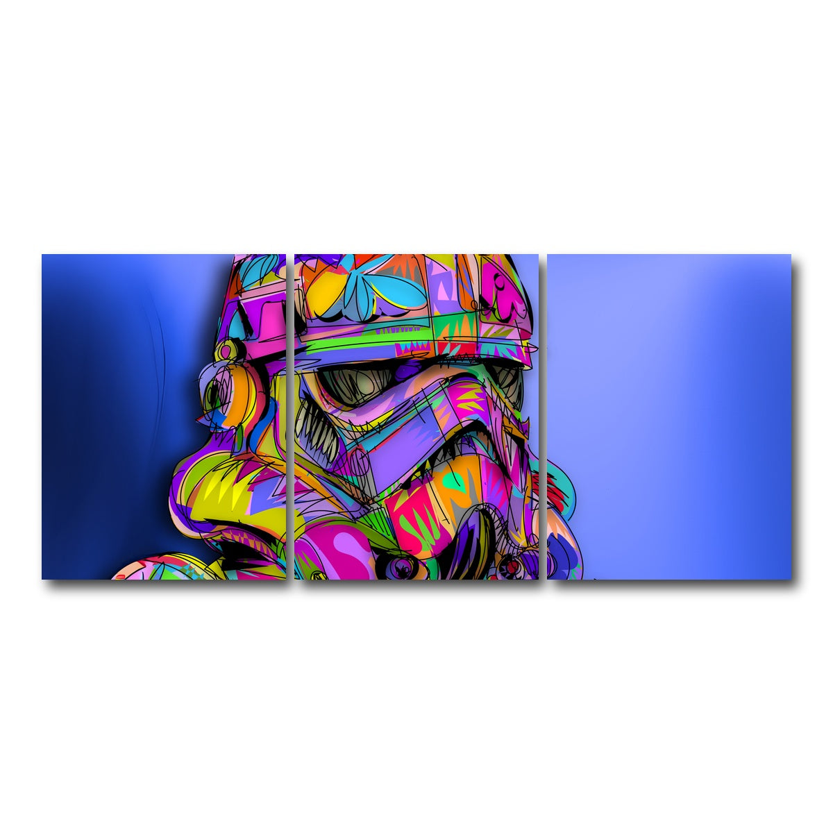 AUTO-MOCKUP WHITE | STORMTROOPER Color | 3 Piece | Gallery Wrap Canvas | group=18x24