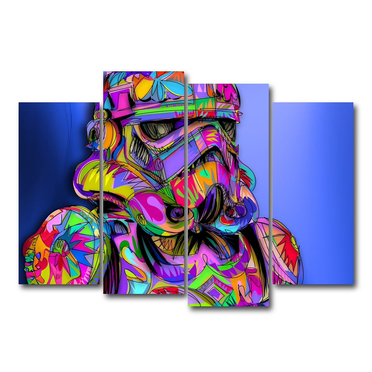 AUTO-MOCKUP WHITE | STORMTROOPER Color | 4 Piece | Gallery Wrap Canvas | group=4_normal