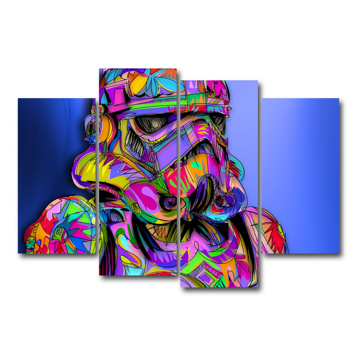 AUTO-MOCKUP WHITE | STORMTROOPER Color | 4 Piece | Gallery Wrap Canvas | group=4_short