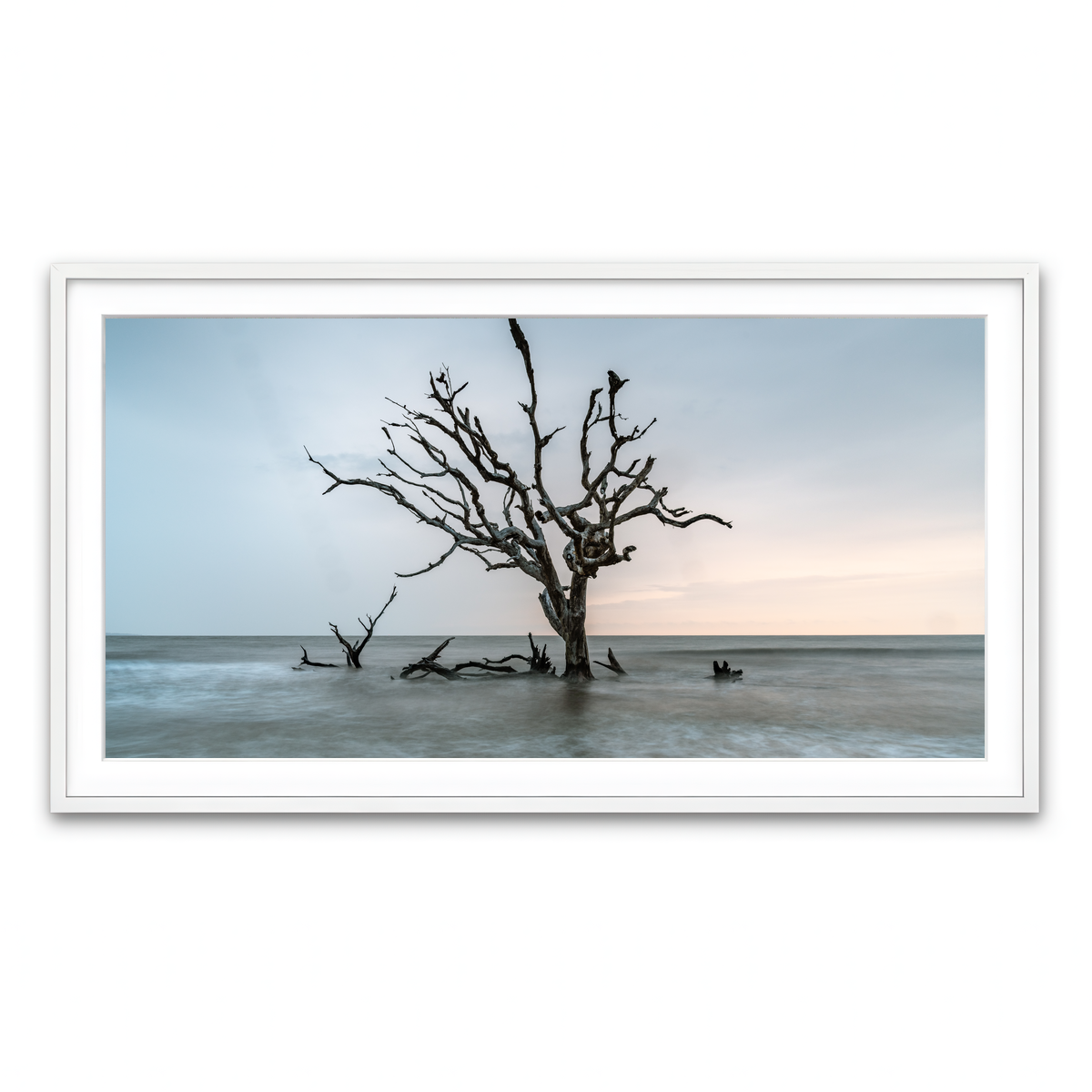 Framed Print 2x1 White
