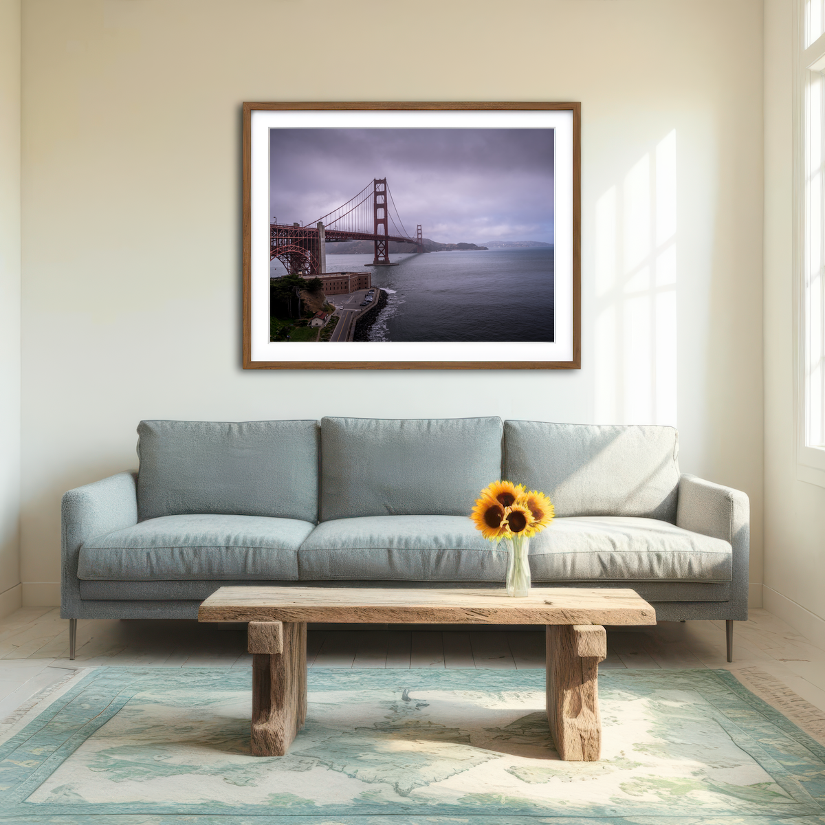 AUTO-MOCKUP ROOM | San Fran Golden Gate Wall Art