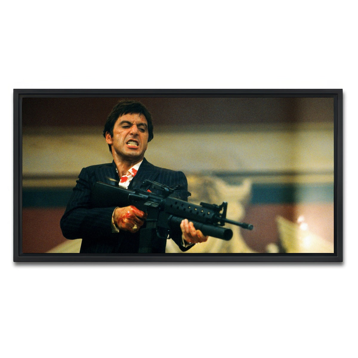 AUTO-MOCKUP WHITE | Scarface | 1 Piece | Black Framed Canvas | group=2x1