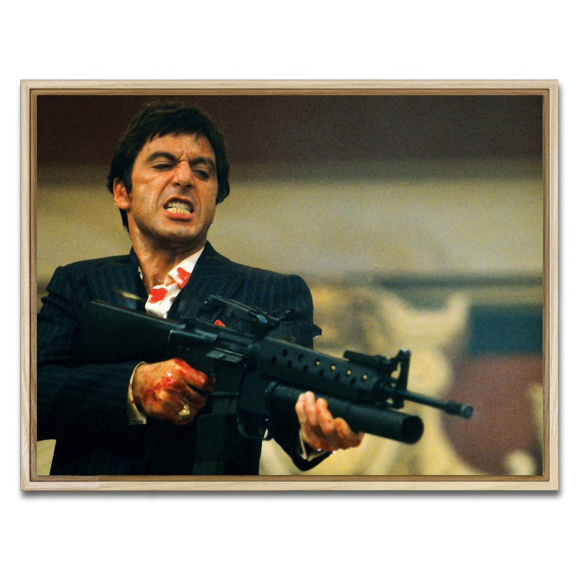 AUTO-MOCKUP WHITE | Scarface | 1 Piece | Natural Framed Canvas | group=4x3