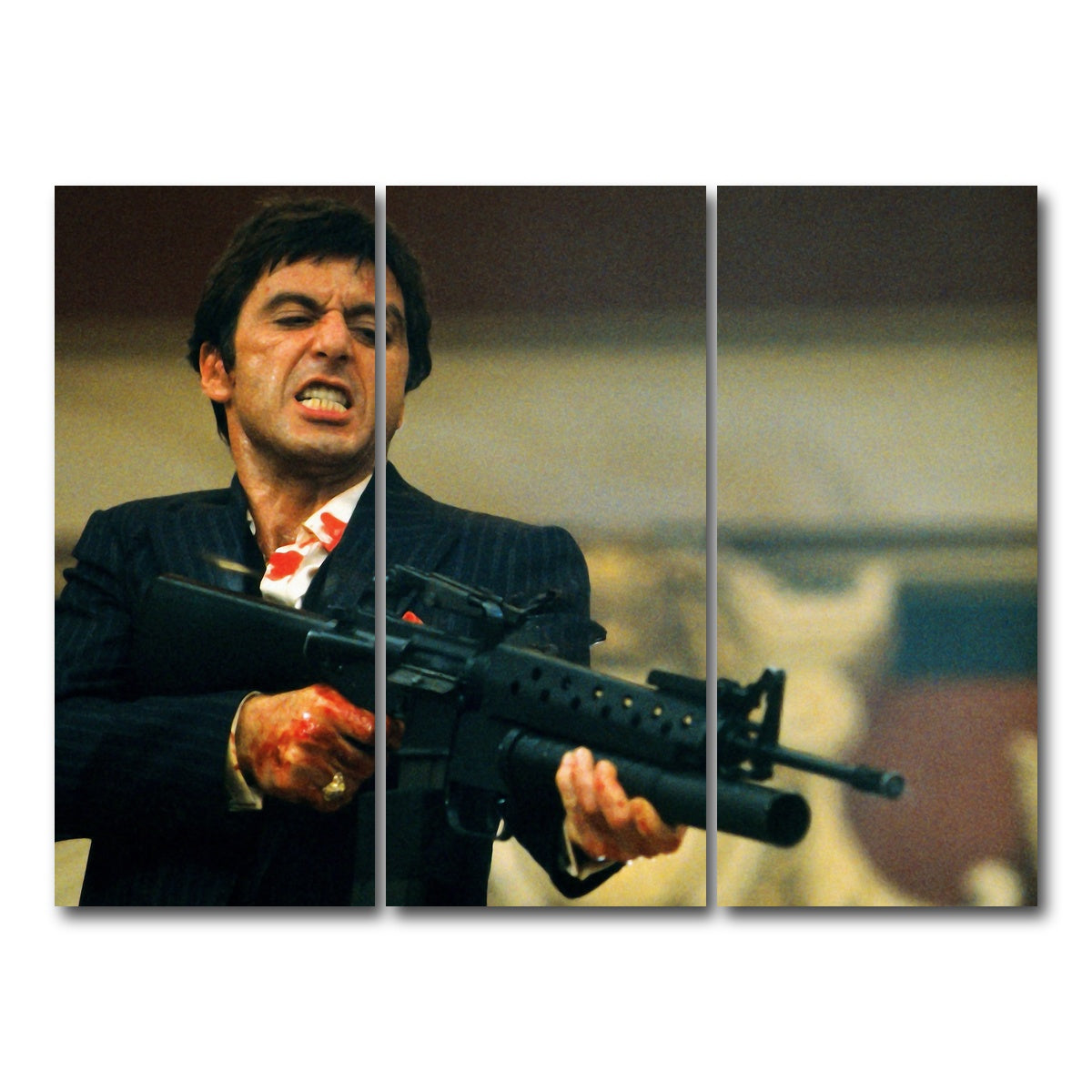 AUTO-MOCKUP WHITE | Scarface | 3 Piece | Gallery Wrap Canvas | group=8x18