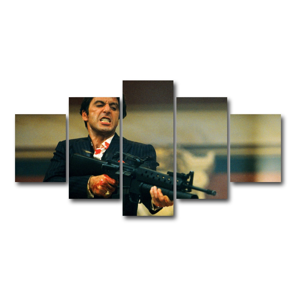 AUTO-MOCKUP WHITE | Scarface | 5 Piece | Gallery Wrap Canvas | group=5_short