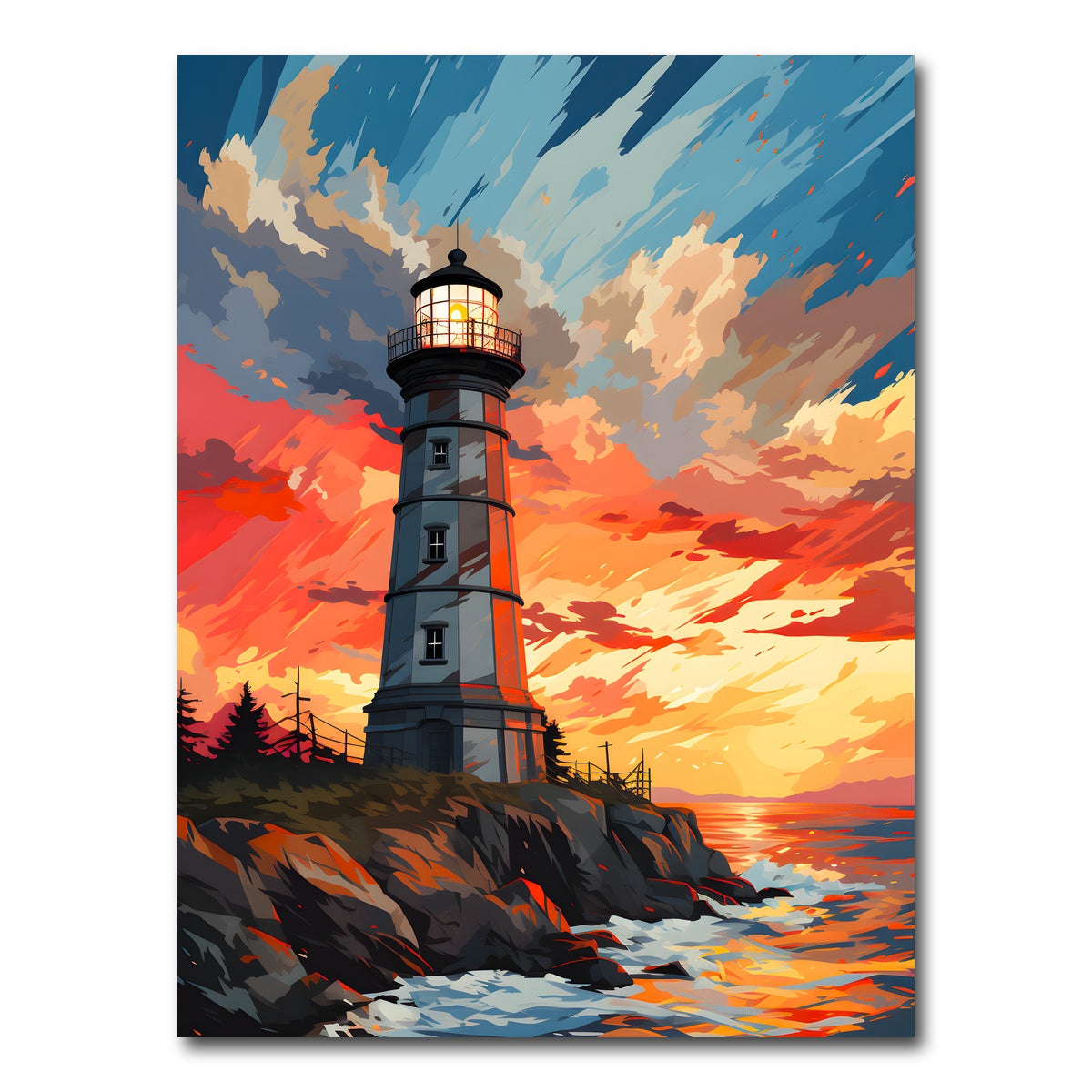 AUTO-MOCKUP WHITE | Scotland - Corsewall Lighthouse | 1 Piece | Gallery Wrap Canvas | group=3x4