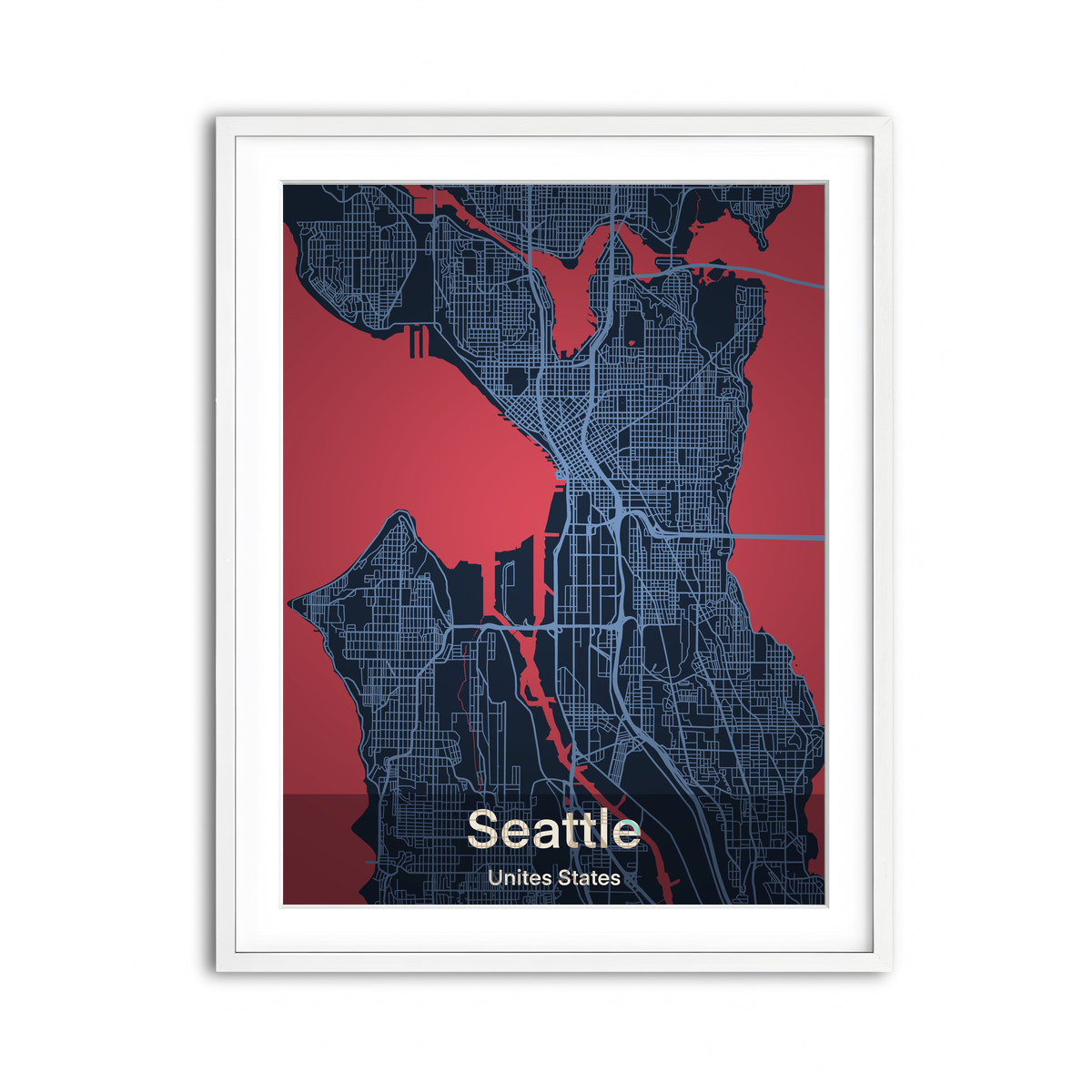 Framed Print 3x4 White