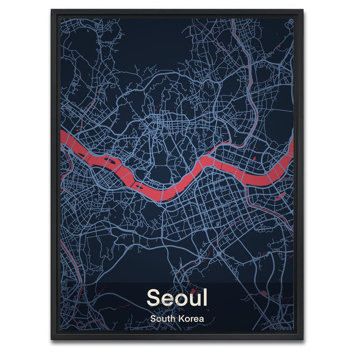 AUTO-MOCKUP WHITE | Seoul | 1 Piece | Black Framed Canvas | group=3x4