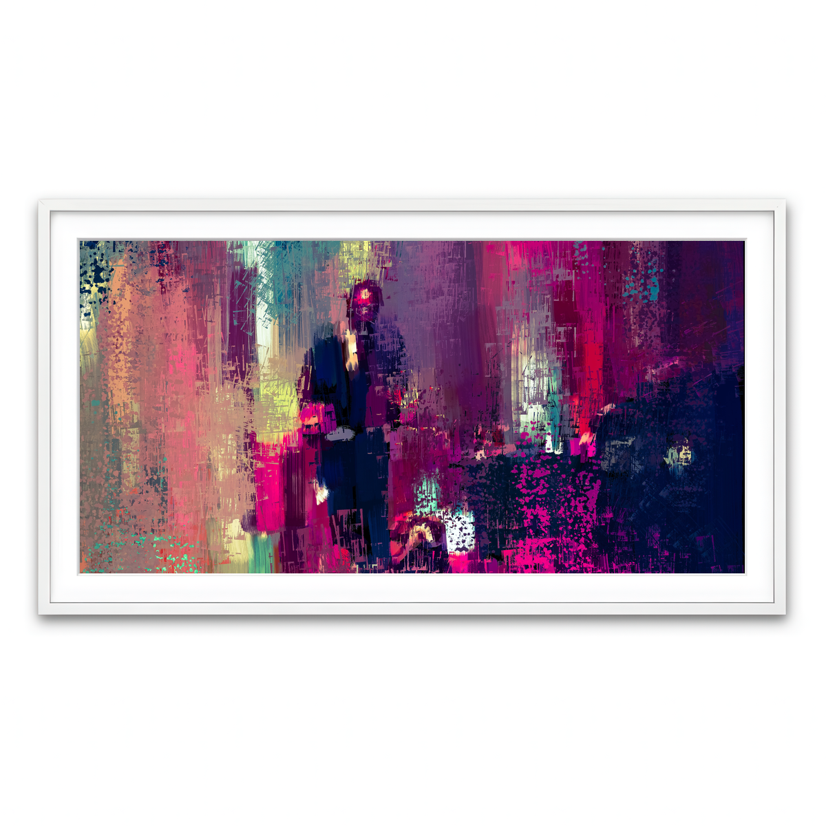 Framed Print 2x1 White