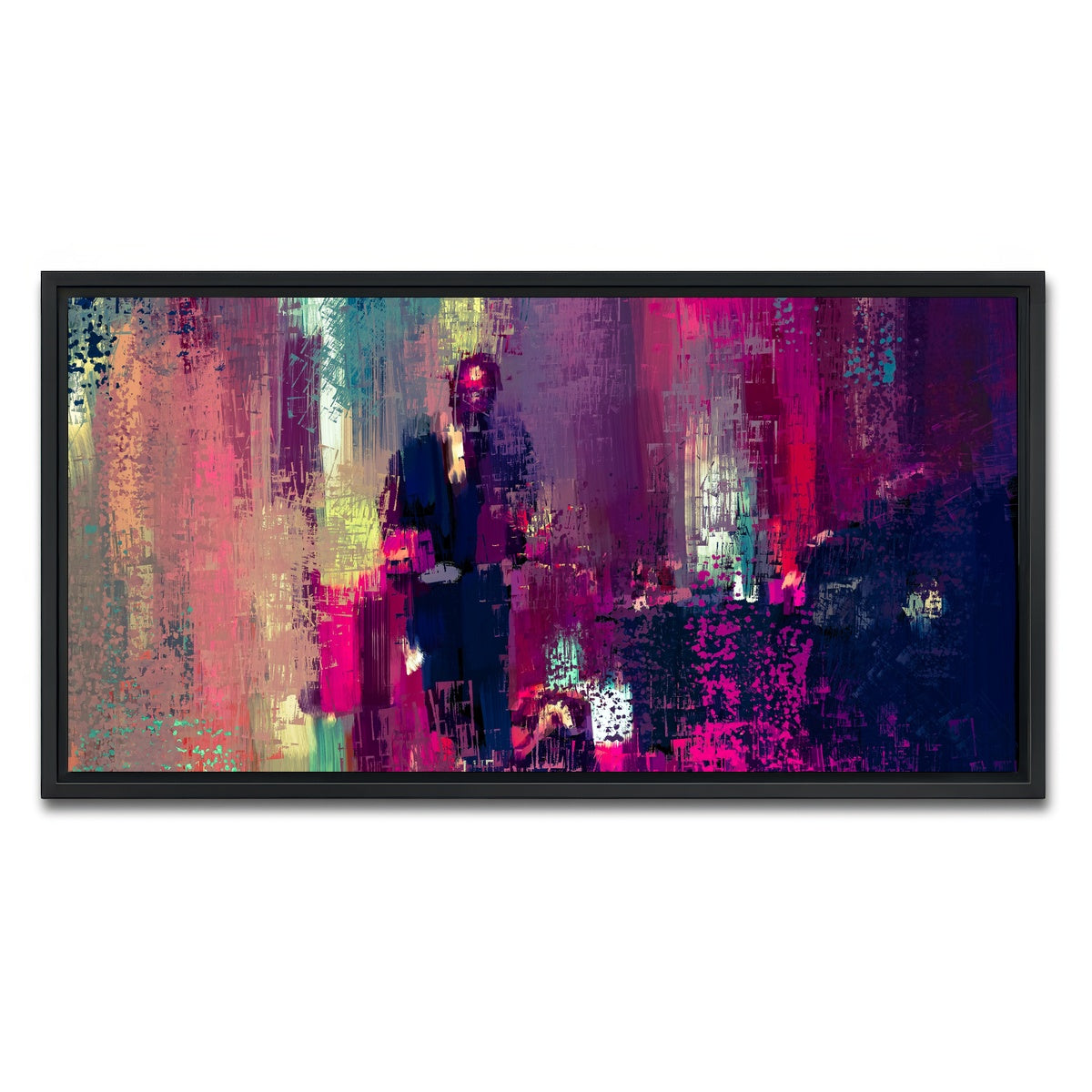 AUTO-MOCKUP WHITE | Shades of John Wick | 1 Piece | Black Framed Canvas | group=2x1