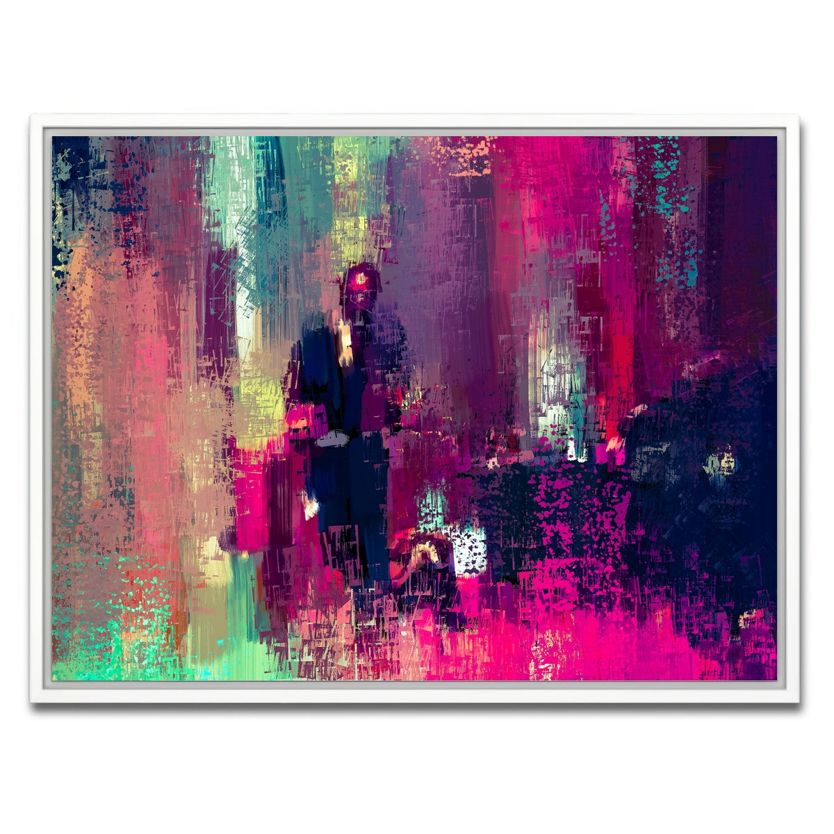 AUTO-MOCKUP WHITE | Shades of John Wick | 1 Piece | White Framed Canvas | group=4x3