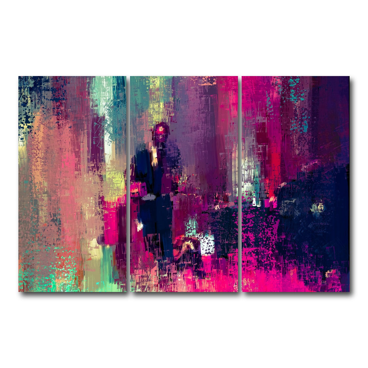 AUTO-MOCKUP WHITE | Shades of John Wick | 3 Piece | Gallery Wrap Canvas | group=12x24