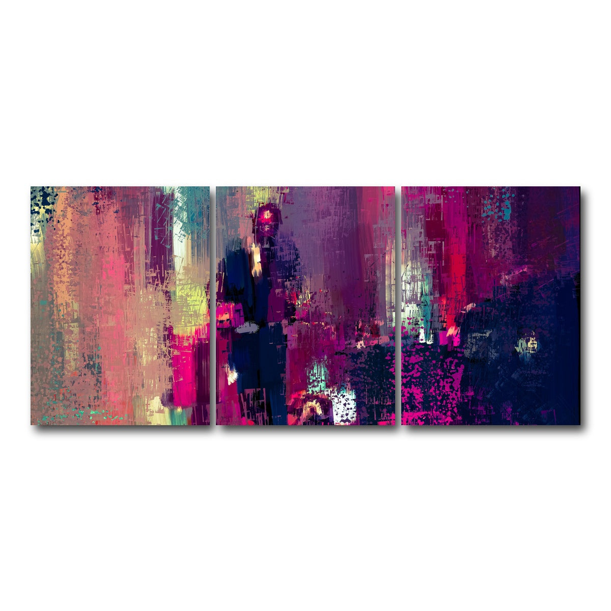 AUTO-MOCKUP WHITE | Shades of John Wick | 3 Piece | Gallery Wrap Canvas | group=18x24