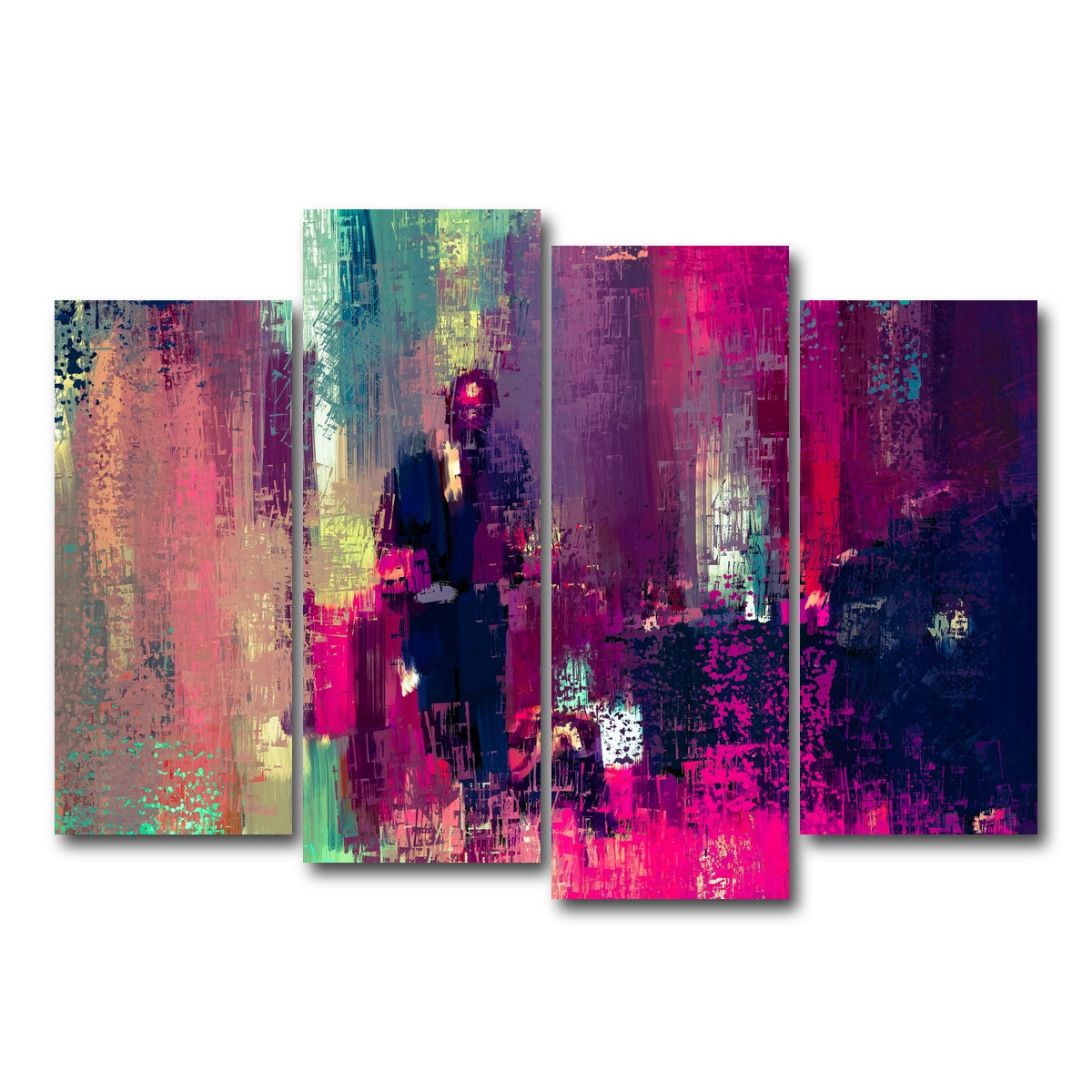 AUTO-MOCKUP WHITE | Shades of John Wick | 4 Piece | Gallery Wrap Canvas | group=4_normal