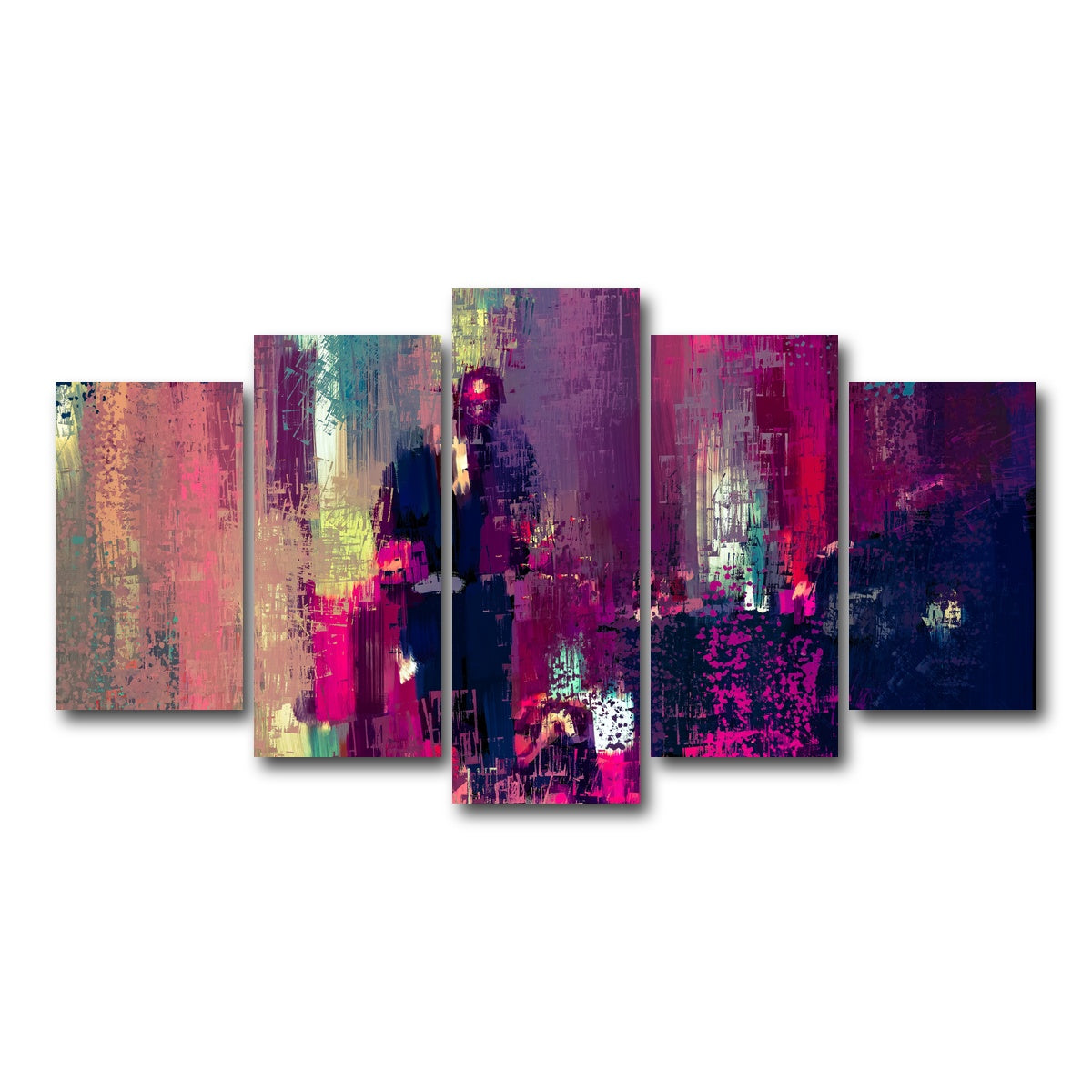 AUTO-MOCKUP WHITE | Shades of John Wick | 5 Piece | Gallery Wrap Canvas | group=5_normal