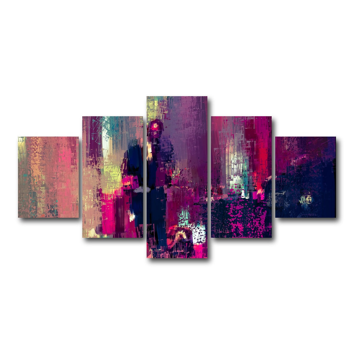 AUTO-MOCKUP WHITE | Shades of John Wick | 5 Piece | Gallery Wrap Canvas | group=5_short