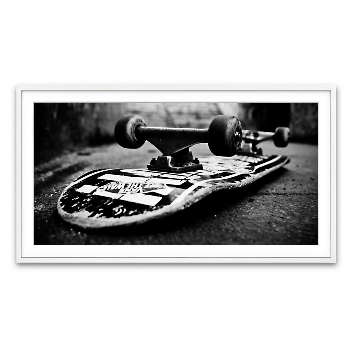 Framed Print 2x1 White