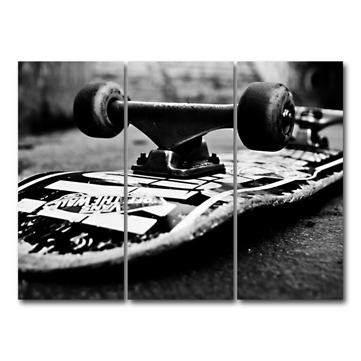 AUTO-MOCKUP WHITE | Skateboard | 3 Piece | Gallery Wrap Canvas | group=8x18