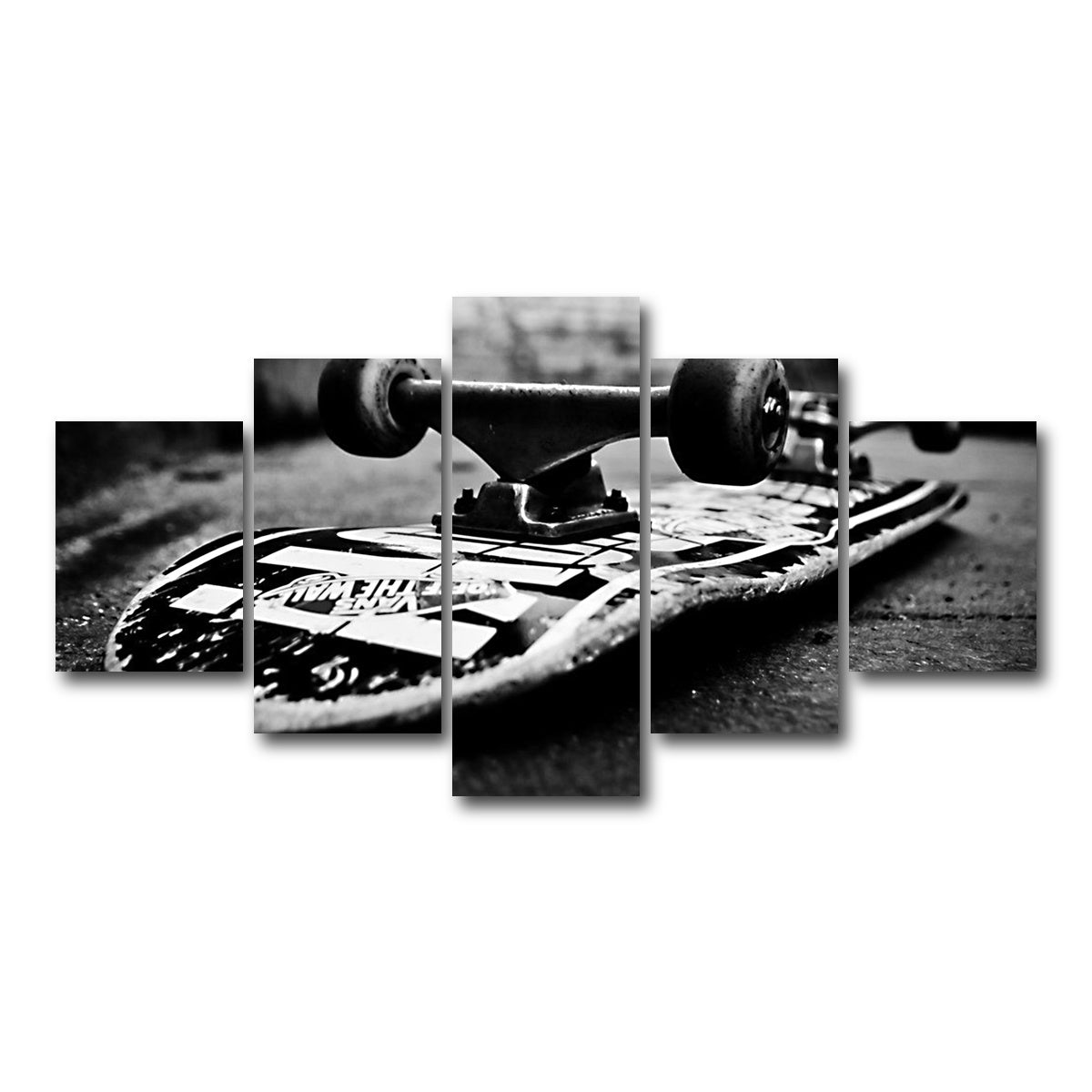 AUTO-MOCKUP WHITE | Skateboard | 5 Piece | Gallery Wrap Canvas | group=5_short