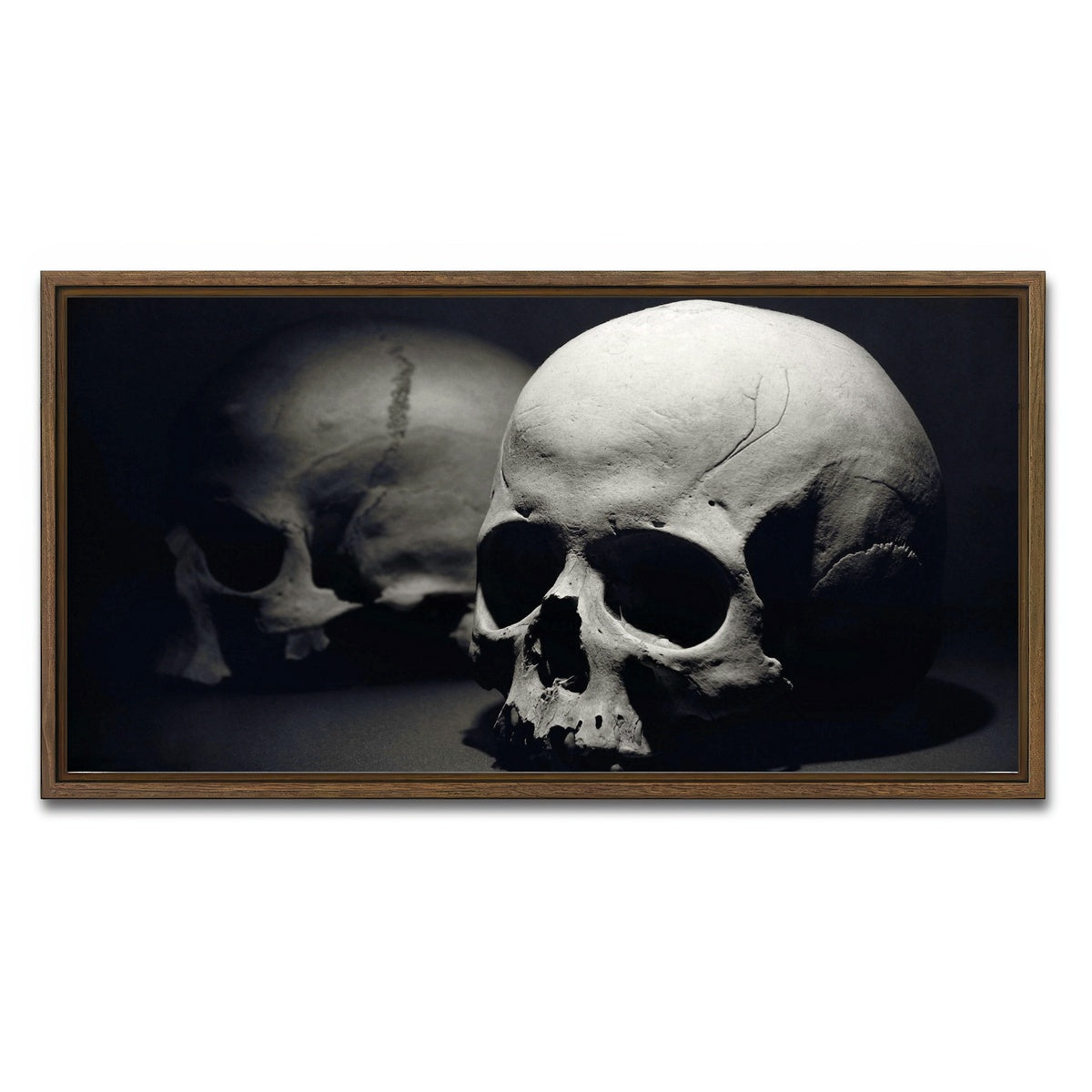 AUTO-MOCKUP WHITE | Skulls | 1 Piece | Walnut Framed Canvas | group=2x1