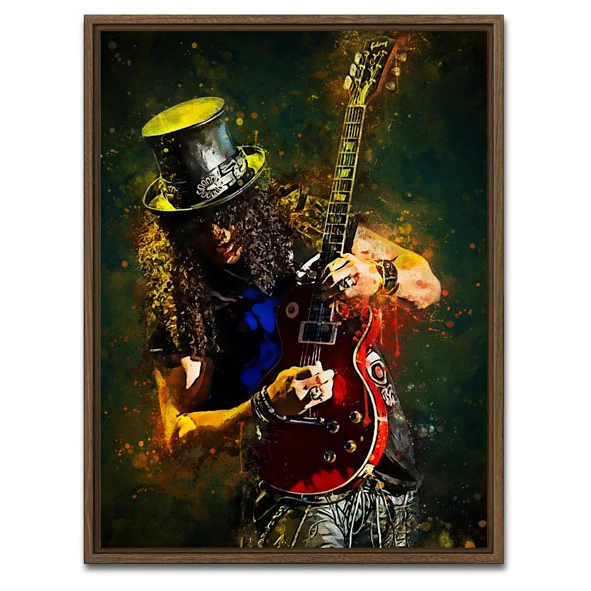 AUTO-MOCKUP WHITE | Slash | 1 Piece | Walnut Framed Canvas | group=3x4