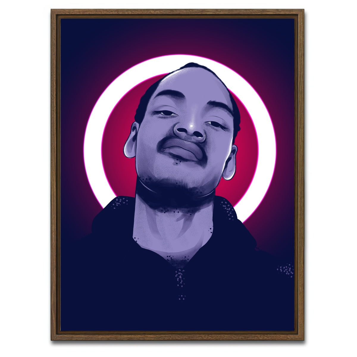 AUTO-MOCKUP WHITE | Snoop Doggy Dogg | 1 Piece | Walnut Framed Canvas | group=3x4