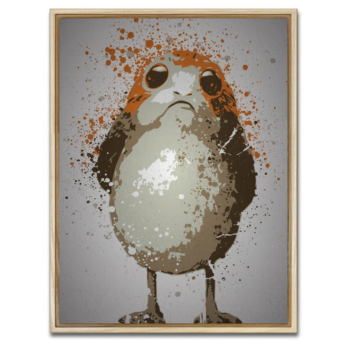 AUTO-MOCKUP WHITE | Space Penguin | 1 Piece | Natural Framed Canvas | group=3x4
